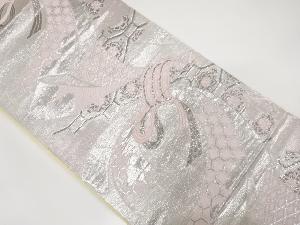 束ね熨斗に古典柄織り出し　袋帯